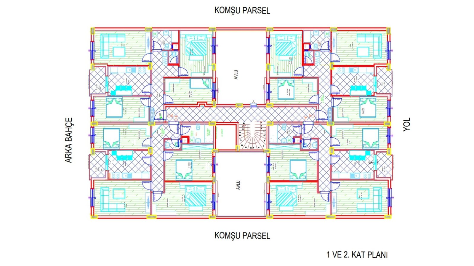 Çobanisa Konakları 1. ve 2. Kat Planı